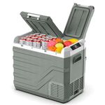 Alpicool Car Refrigerator Portable Freezer 39L, 12V Fridge Freezer Dual Zone Electric Cooler Box for Car 12V/24V 100-240V(-20℃-20℃) Portable Fridge for Camping Car Trip