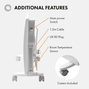 Devola 2400W Electric Panel Heater – Wall Mount, Slim Design