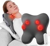 BOB AND BRAD Back Massager with Heat and Remote, EZBack Plus Neck Massager for Pain Relief Deep Tissue, Electric Shiatsu 3D Kneading Massage Pillow with 3 Level for Neck, Back, Shoulders, Ideal Gifts