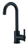 DANZE D150558BS Parma 1H Bar Faucet w/Side Mount Handle 1.75gpm Satin Black, Brushed Nickel