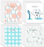 BlissfulTie 200 Pcs Dental Bags, Tooth Patient Care Dental Bags, 9 x 8 Inches dental goodie bags, for Dental Clinics, Schools and Patient use (Style 2)
