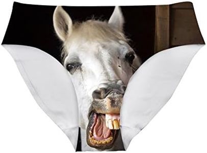 Dellukee Womens Breathable Underwear Briefs Funny Horse Print Hipster Panty