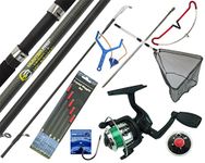 COMPLETE STARTER FISHING TACKLE SET KIT WITH HUNTER PRO® ROD REEL TACKLE & NET