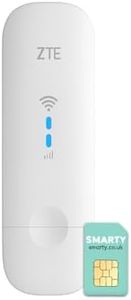 ZTE MF79N, Unlocked Wi-Fi USB Modem, Low Cost Travel Wi-Fi, External Antenna Ports (White)