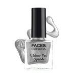 FACESCANADA Ultime Pro Splash Nail Enamel - Silver Frost 61 (8ml) | Quick Drying | Glossy Finish | Long Lasting | No Chip Formula | High Shine Nail Polish For Women | No Harmful Chemicals