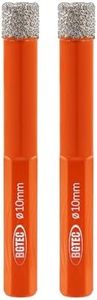 BGTEC Dry Diamond Drill Bits 2pcs 3/8" Tile Drill Bits with Hex Shank for Granite Marble Porcelain Tile Ceramic Masonry