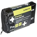 Sakura DIN First Aid Kit SS5418 - Zipped Bag, Comprehensive Kit Ideal for EU Travel - Meets EU Automotive Standards