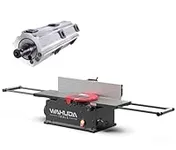 Wahuda Tools Jointer - 10-inch Benchtop Wood Jointer, Spiral Cutterhead Portable Jointer, Cast Iron Tables w/Pull Out Extensions, 4-Sided Carbide Tips & 12amp Motor, Woodworking Tools (50110CC-WHD)