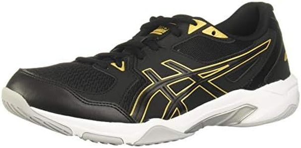 ASICS Men's Gel-Rocket 10 Indoor Court Shoes, 13, Black/Pure Gold