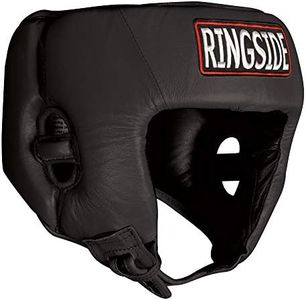 Ringside Competition-Like Boxing Headgear without Cheeks Black, Medium