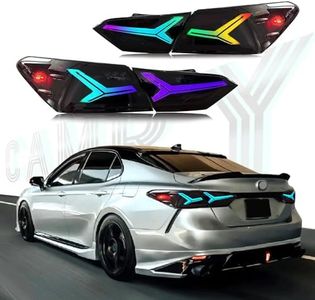 T T-ABC Mods Tail Lights for Toyota Camry 8th Gen 2018-2024 Full LED Rear Lamp Taillight Assembly (Color control)