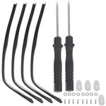 Uonlytech 2 Pairs Metal Glasses Replacement Arms Glasses Replacement Temple Glasses Arm Legs Glasses Repair Kit with Screws for Glasses Sunglasses
