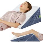 Wedge Pillow for Adults, Adjustable 9" & 12" Bed Wedge Pillow with Cooling Memory Foam Top, 7 in 1 Triangle Pillow Wedge for Sleeping, Acid Reflux, Heartburn, Gerd, Post Surgery, Legs and Back Support