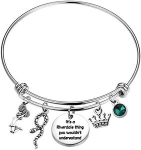 Crime Charm Bracelet TV Themed Jewelry It’s a Rive dale Thing You Wouldn’t Understand Jughead Bangle Jewelry, Stainless Steel