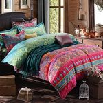 Boho Duvet Cover King, Microfiber B