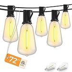 XMCOSY+ Patio Lights 72Ft Dimmable 