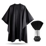 Delkinz Barber Cape with Adjustable Snap Closure waterproof Hair Cutting Salon Cape for Unisex, Perfect for Hairstylists (Barber Cape and Neck Duster)