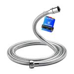 Shower Hose 2m / 79'' - GRIFEMA G851-20 Stainless Steel Shower Pipe, Anti-Kink & Leakproof, Universal G1/2 Fit, Chrome-Silver – Flexible & Durable Replacement Hose with Brass Connectors and Washers