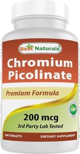 Best Naturals Chromium Picolinate Tablet, 200 mcg, 240Count