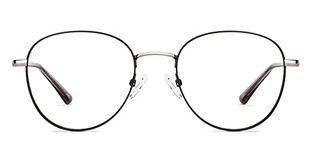 Vincent Chase By Lenskart | Black Unisex Zero Power Bluecut & Antiglare Computer Eyeglasses For Eye Protection and Strain | Stainless Steel | Full Rim Round | Medium | VC E13784