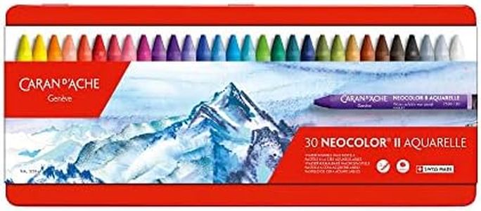 Caran d'Ache Classic Neocolor II Water-Soluble Pastels, 30 Colors