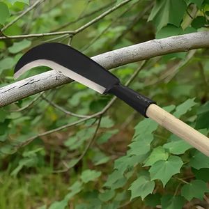 Sickle Garden Tool, 22" Machete for Cutting Trees Heavy Duty Cold Steel Machete with Sharp Blade and Hardwood Walnut Handle for Cutting Trees Yard Work Garden Camping Survival Hunting and Outdoor