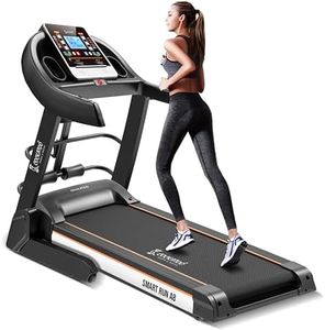 Cockatoo SmartRun A8 6HP Peak Auto Incline Treadmill for Home Foldable with Massager, Noiseless Motor Treadmill, Speed16 Km/Hr, Max Weight130 Kg