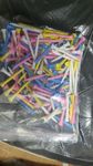 Plastic Golf Tees, Assorted Mixed Colours, 100 Count, Multi-Size