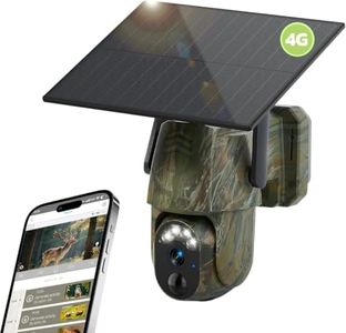 QUORVIXIA 4G LTE Cellular Trail Camera, Solar Game Cameras Built-in SIM Card, No WiFi Cellular Security Camera Outdoor, 2K 360° Live View Wildlife Deer Camera, Motion Activated Night Vision Trail Cam