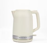 Hamilton Beach Ella Electric Kettle, 1.7L, Boil Dry Protection, Auto Shut Off, Detachable Filter, Lift & Grip Handle, Push Button Lid, Water Level Window, UK Strix Technology - HBK3045MC, Matte Latte