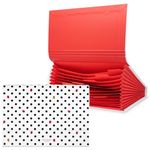 Kate Spade New York Expanding File Organizer, 12-Pocket Folder, Faux Leather File Folio with Magnetic Closure, Letter Size Document Holder, Ladybug Dot