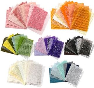 Textured Scrapbook Paper & Mesh Fabric Set, 112 Sheets, 7 Color Schemes, Mulberry Special Paper for Scrapbooking, Junk Journal Craft Supplies, 5.5 x 4 Inch