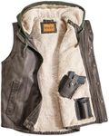 Venado Yukon Trail Concealed Carry Hooded Vest for Men, Moose Brown, Large