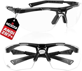 NoCry Anti Fog Safety Glasses for Work with “Floating” Clear Lenses, Airsoft Glasses with Anti Scratch Coating, SoftPad Adaptive Frames; UVA and UVB Protection; Squash Glasses & Clear Cycling Glasses