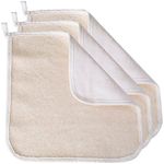 Evriholder 623-2 The Cotton Collection Dual-Sided Wash Cloths, Deep Exfoliating Wash Cloths, 2pk Wash Cloths White