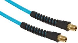 Coilhose Pneumatics PFE41004T Flexeel Reinforced Polyurethane Air Hose, 1/4-Inch ID, 100-Feet Length with (2) 1/4-Inch MPT Strain Relief Fittings