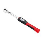 ACDelco ARM601-4 1/2” (14.8 to 147.5 ft-lbs.) Heavy Duty Digital Torque Wrench with Buzzer and LED Flash Notification – ISO 6789 Standards with Certificate of Calibration, Red