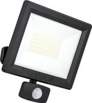 Luceco Essence Multi-Position Floodlight with PIR Motion Sensor, 50 Watts, 6000K Colour Temperature, IP65 Rated, Black