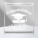 WaaHome Congratulations Graduates Class of 2021 Keepsake and Paperweight High School College Graduation Gifts for Graduates Her Him Daughter Son Girls