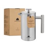 Groenenberg French Press 600ml I Insulated cafetiere I stainless steel coffee press I French Press coffee maker