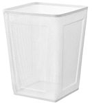 I-K-E-A DRÖNJÖNS Wastepaper Basket Steel Mesh Wastebasket Trash Can Waste Basket Garbage Can Bin for Bathrooms Kitchens Home Offices Lightweight White +Free Shoe Bag