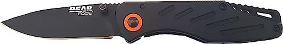 Bear & Son Bear Edge 3-3/8" Frame Lock Folding Pocket EDC Knife – 440 Stainless Steel Drop Point Blade – Compact Lightweight Manual Folder with Black Steel Handles & Pocket/Boot Clip (61104)