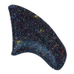Purrdy Paws 40 Pack Soft Nail Caps for Cat Claws Black Holographic Glitter Kitten (Medium)