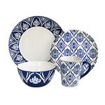 American Atelier Pirouette 16 Piece Dinnerware Set, Blue