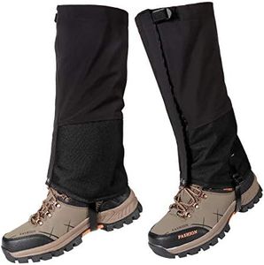 ACBungji Outdoor Waterproof Gaiters Gaiters Outdoor Trousers for Hiking Climbing Snow Hiking Walking Climbing Hunting Snow Leggings Unisex Black XL (1 Pair)