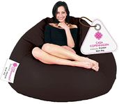 Casa Copenhagen - 5XL Size Super Soft Leather Fabric Bean Bag -Brown