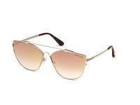 Tom Ford Unisex Adults’ FT0563 33G 64 Sunglasses, Gold (Oro)