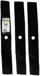 MaxPower 561816B 3 Mower Blade Set, Replaces OEM no. M143520, Black