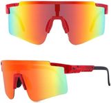 NICBOOY Sports Fan Sunglasses, Oversized Sports Sunglasses, UV400 Protection Sports Sunglasses with Adjustable Temple for Men & Women