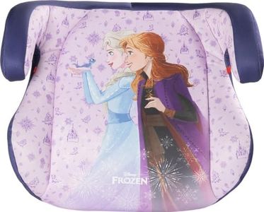 Disney Frozen Asiento Elevador para Auto con Conectores ISOFIX i-Size ECE R129. Alzador Coche para la seguridad niñas con una altura de 125 a 150 cm. Asiento con gráficos de Elsa Y Anna, fondo rosa.